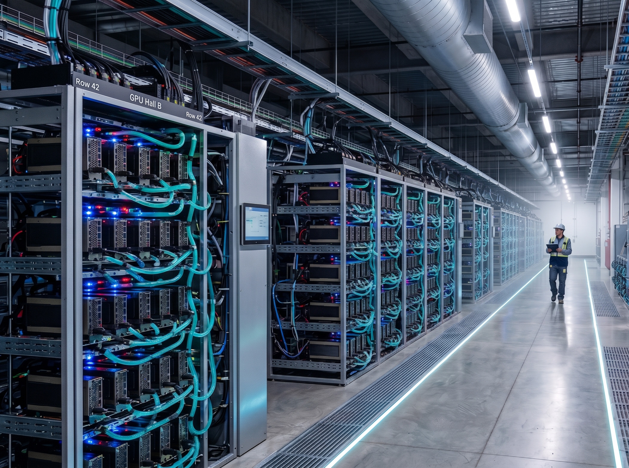 Sala de GPUs do data center da Unisys
